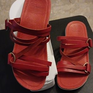 Cute red Merrell sandals size 8
